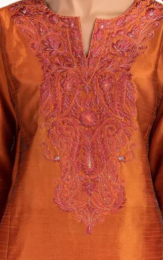 3PC Rawsilk Embroidered Suit